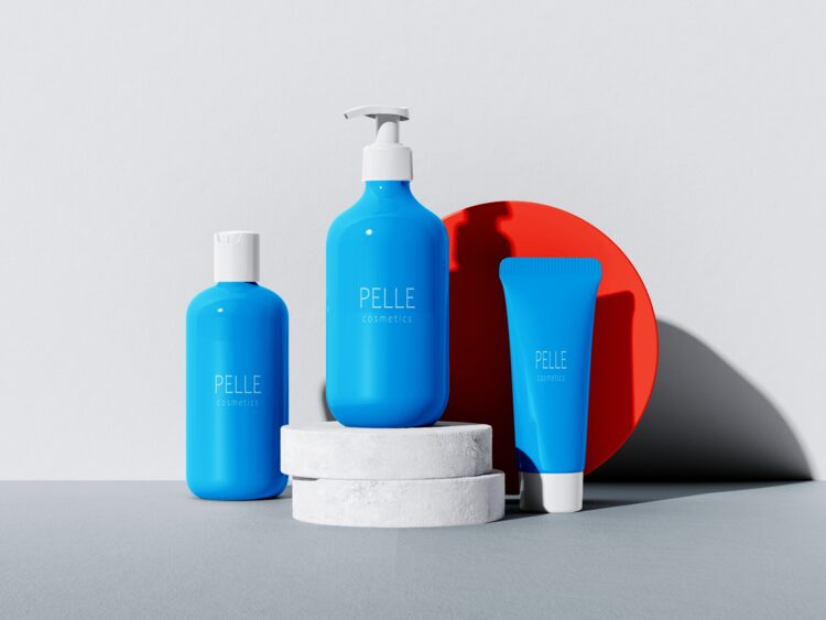 Pelle Cosmetics Tubes and Bottles Packaging Design